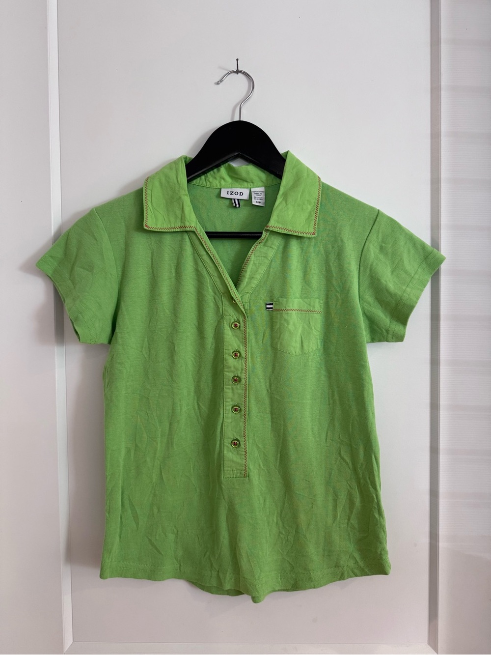 IZOD Women’s Green Short Sleeve Polo Shirt